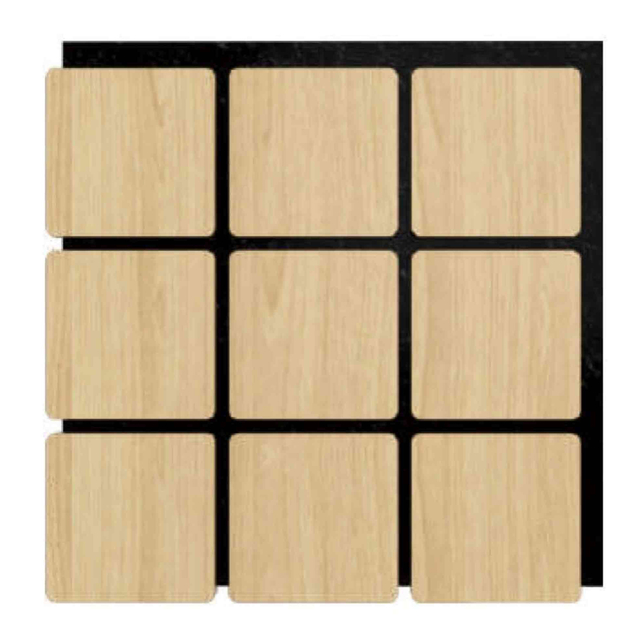 Pannelli a doghe acustiche quadrate